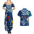 Cook Islands Pukapuka Couples Matching Summer Maxi Dress and Hawaiian Shirt Coat Of Arms Plumeria Polynesian Turtle LT05 - Polynesian Pride