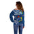 Cook Islands Pukapuka Off Shoulder Sweater Coat Of Arms Plumeria Polynesian Turtle LT05 - Polynesian Pride