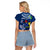Cook Islands Pukapuka Raglan Cropped T Shirt Coat Of Arms Plumeria Polynesian Turtle LT05 - Polynesian Pride