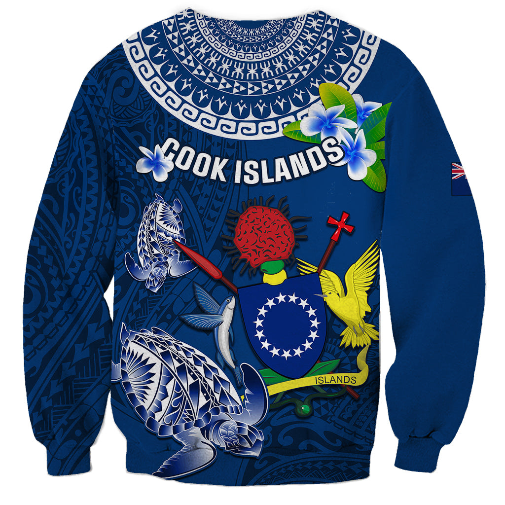 Cook Islands Pukapuka Sweatshirt Coat Of Arms Plumeria Polynesian Turtle LT05 - Polynesian Pride