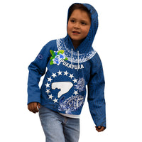 Personalized Cook Islands Pukapuka Kid Hoodie Coat Of Arms Plumeria Polynesian Turtle LT05 - Polynesian Pride
