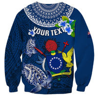 Personalized Cook Islands Pukapuka Sweatshirt Coat Of Arms Plumeria Polynesian Turtle LT05 - Polynesian Pride