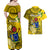 Cook Islands Aitutaki Couples Matching Off Shoulder Maxi Dress and Hawaiian Shirt Coat Of Arms Plumeria Polynesian Turtle LT05 - Polynesian Pride