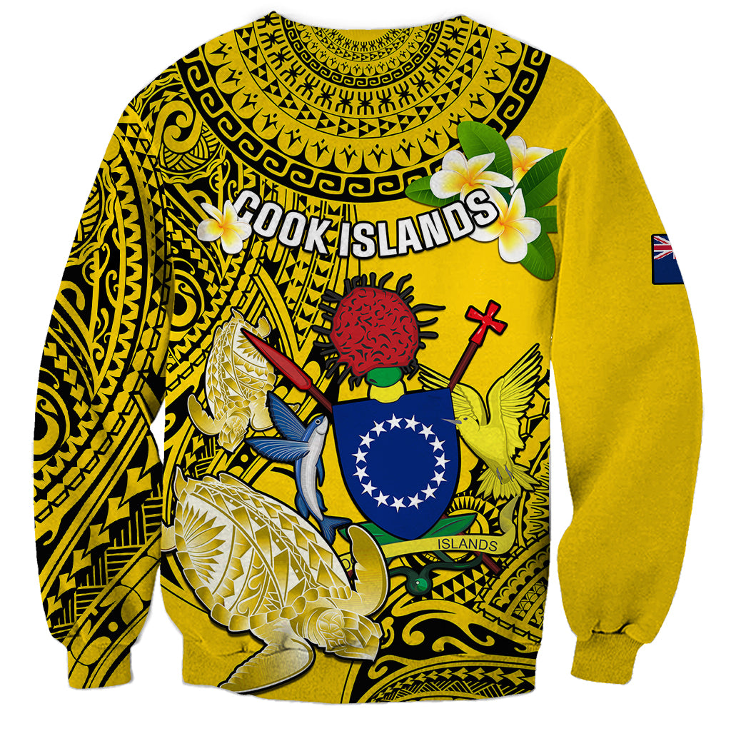 Cook Islands Aitutaki Sweatshirt Coat Of Arms Plumeria Polynesian Turtle LT05 - Polynesian Pride