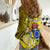 Cook Islands Aitutaki Women Casual Shirt Coat Of Arms Plumeria Polynesian Turtle LT05 - Polynesian Pride