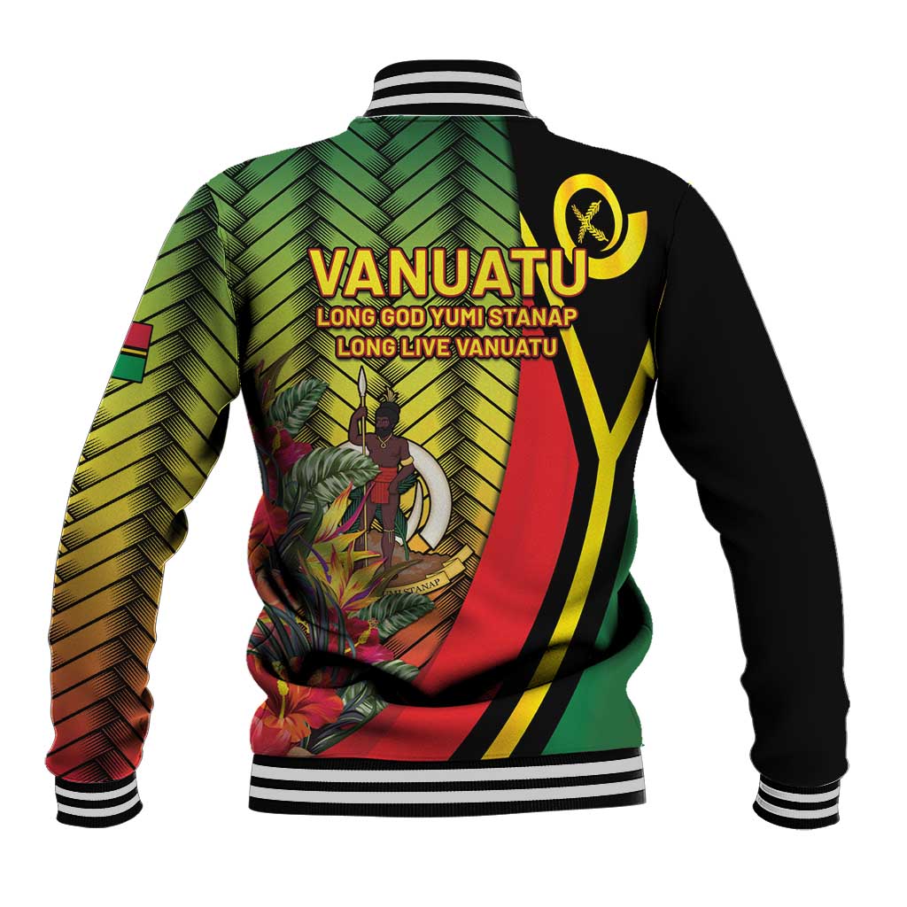 Vanuatu Constitution Day Baseball Jacket Long Live Vanuatu LT05 - Polynesian Pride