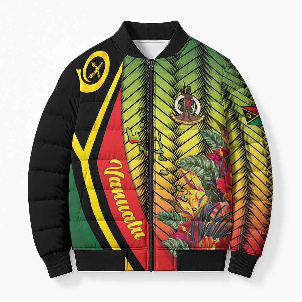 Vanuatu Constitution Day Bomber Puffer Jacket Long Live Vanuatu - Polynesian Pride