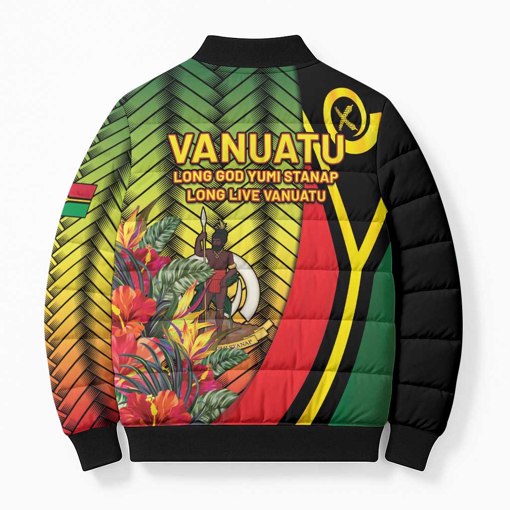 Vanuatu Constitution Day Bomber Puffer Jacket Long Live Vanuatu - Polynesian Pride