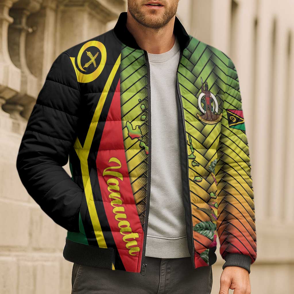 Vanuatu Constitution Day Bomber Puffer Jacket Long Live Vanuatu - Polynesian Pride