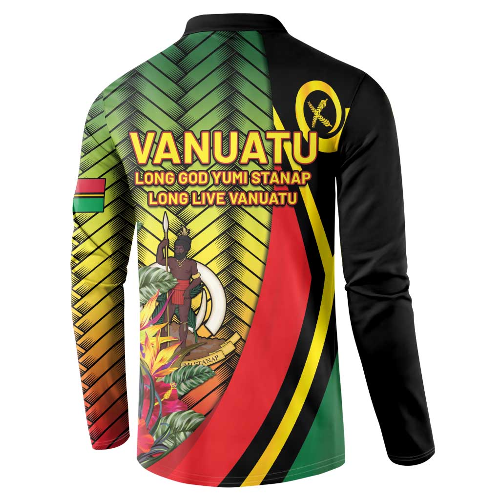 Vanuatu Constitution Day Button Sweatshirt Long Live Vanuatu - Polynesian Pride