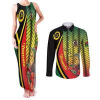 Vanuatu Constitution Day Couples Matching Tank Maxi Dress and Long Sleeve Button Shirt Long Live Vanuatu - Polynesian Pride