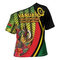 Vanuatu Constitution Day Cross Shoulder Shirt Long Live Vanuatu - Polynesian Pride