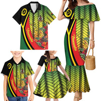 Vanuatu Constitution Day Family Matching Mermaid Dress and Hawaiian Shirt Long Live Vanuatu - Polynesian Pride