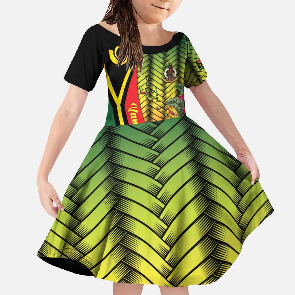 Vanuatu Constitution Day Family Matching Off Shoulder Maxi Dress and Hawaiian Shirt Long Live Vanuatu - Polynesian Pride