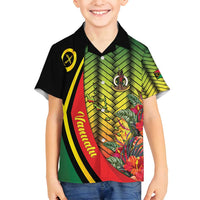 Vanuatu Constitution Day Family Matching Off Shoulder Short Dress and Hawaiian Shirt Long Live Vanuatu - Polynesian Pride