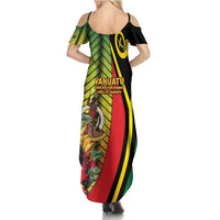 Vanuatu Constitution Day Family Matching Summer Maxi Dress and Hawaiian Shirt Long Live Vanuatu - Polynesian Pride
