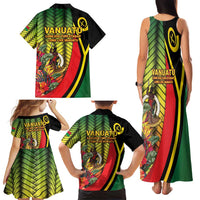 Vanuatu Constitution Day Family Matching Tank Maxi Dress and Hawaiian Shirt Long Live Vanuatu - Polynesian Pride