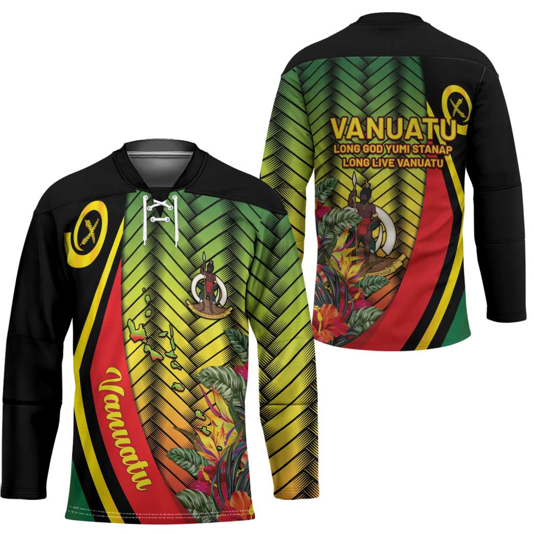 Vanuatu Constitution Day Hockey Jersey Long Live Vanuatu - Polynesian Pride