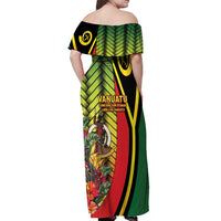 Vanuatu Constitution Day Off Shoulder Maxi Dress Long Live Vanuatu - Polynesian Pride