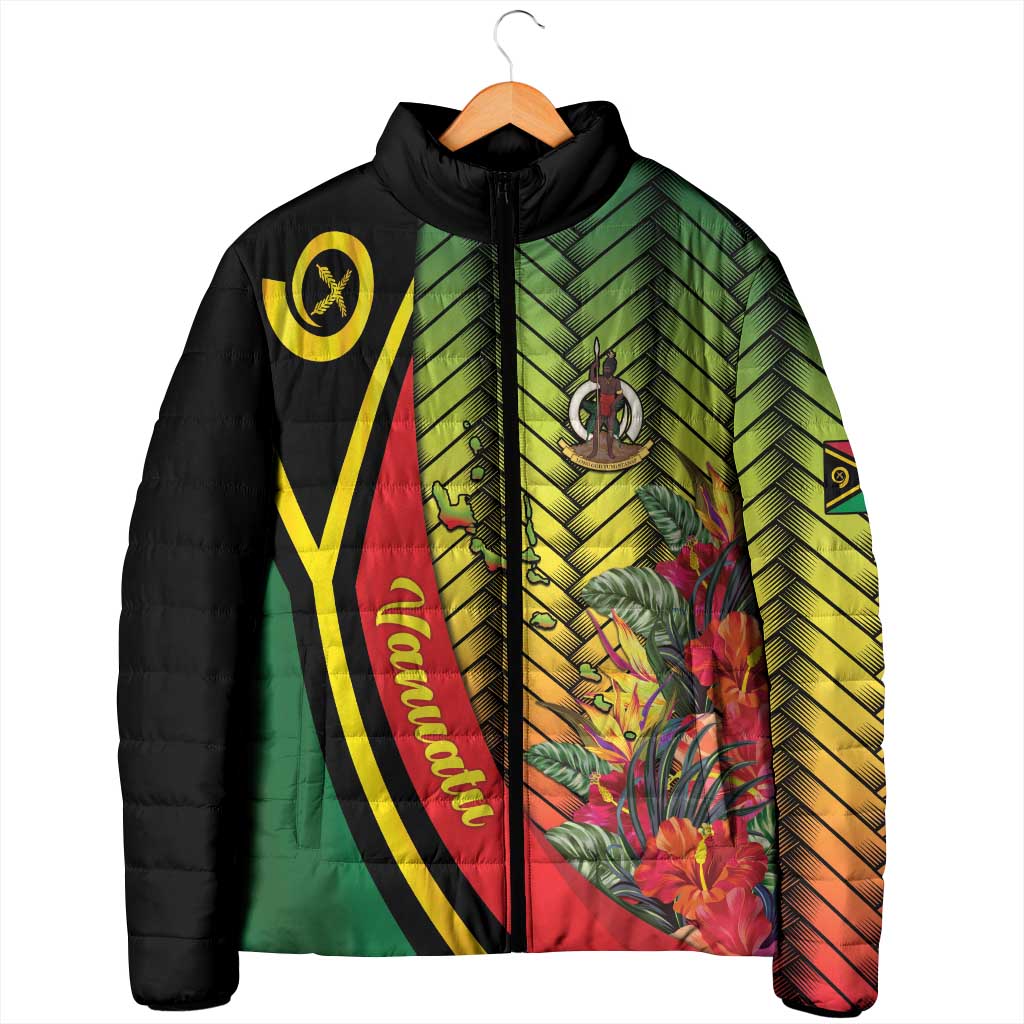 Vanuatu Constitution Day Padded Jacket Long Live Vanuatu - Polynesian Pride
