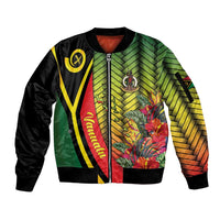 Vanuatu Constitution Day Sleeve Zip Bomber Jacket Long Live Vanuatu - Polynesian Pride