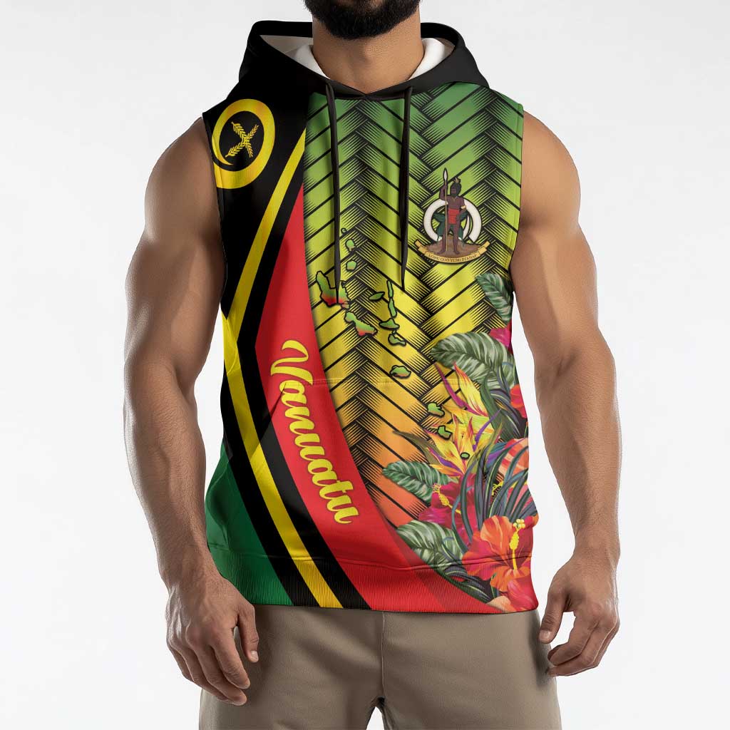 Vanuatu Constitution Day Sleeveless Hoodie Long Live Vanuatu - Polynesian Pride