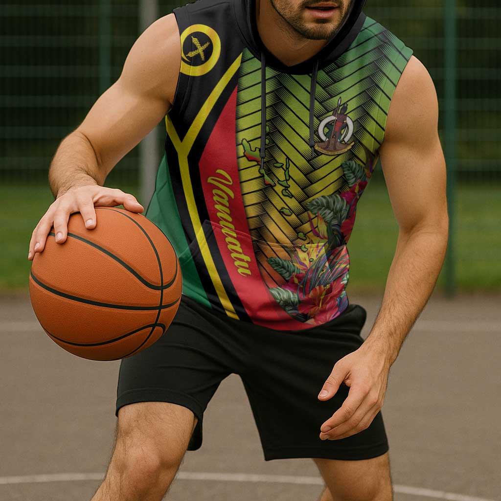 Vanuatu Constitution Day Sleeveless Hoodie Long Live Vanuatu - Polynesian Pride