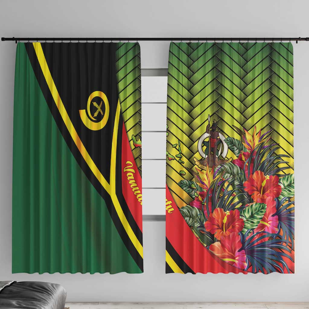 Vanuatu Constitution Day Window Curtain Long Live Vanuatu - Polynesian Pride