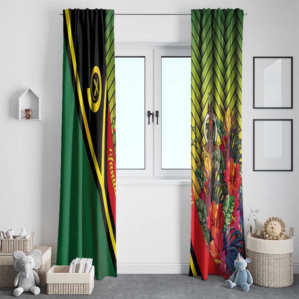 Vanuatu Constitution Day Window Curtain Long Live Vanuatu - Polynesian Pride