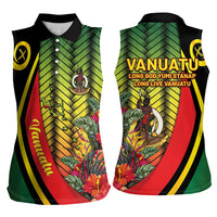 Vanuatu Constitution Day Women Sleeveless Polo Shirt Long Live Vanuatu - Polynesian Pride