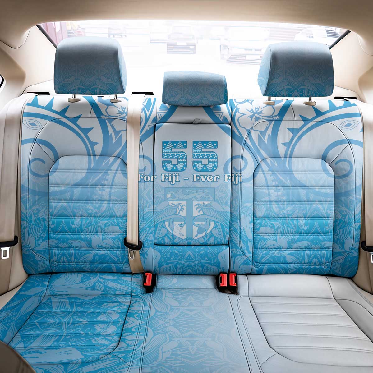 Fiji Day Back Car Seat Cover 55th Anniversary Forever Fiji - Polynesian Pride
