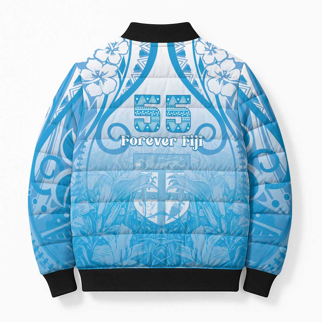 Fiji Day Bomber Puffer Jacket 55th Anniversary Forever Fiji LT05 - Polynesian Pride