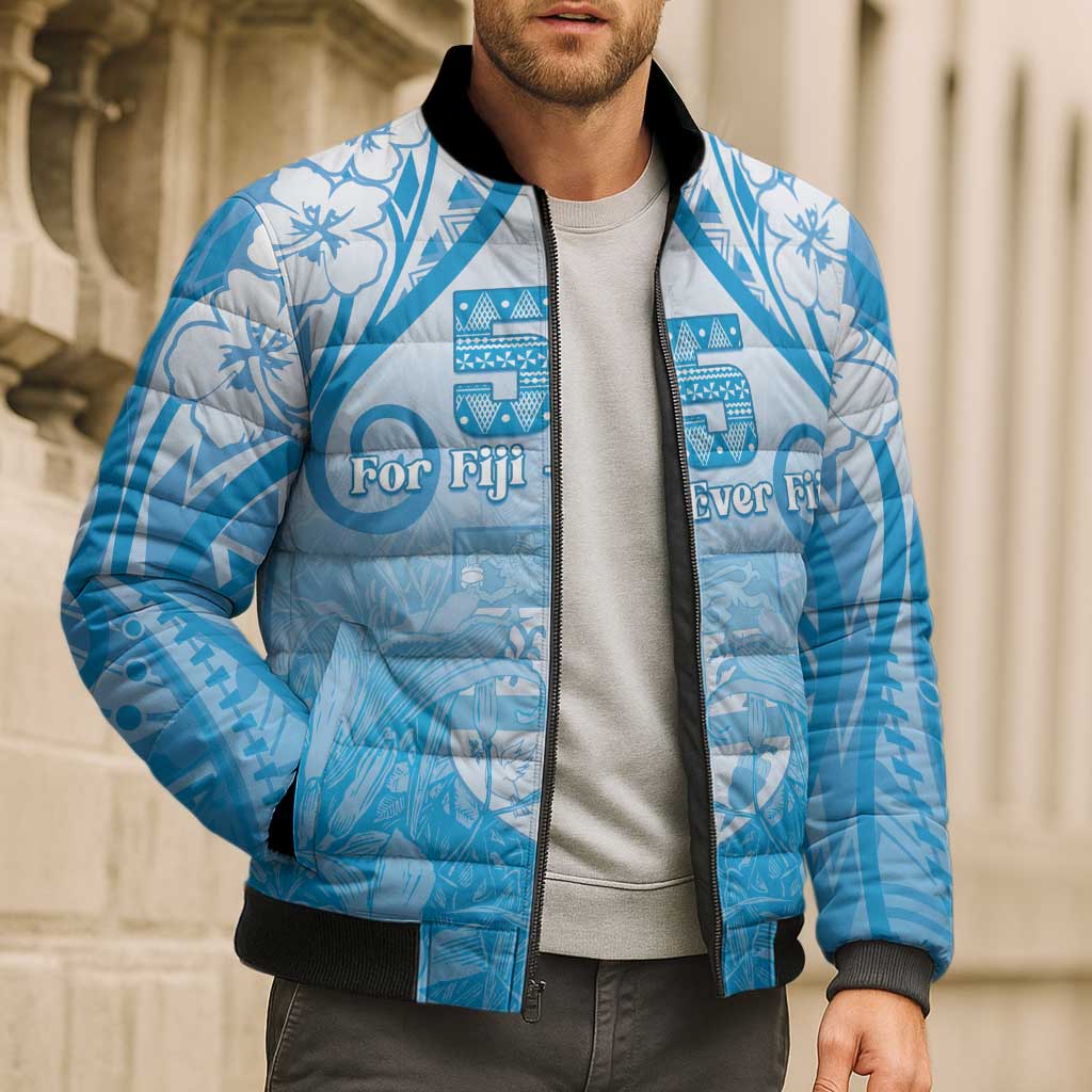 Fiji Day Bomber Puffer Jacket 55th Anniversary Forever Fiji LT05 - Polynesian Pride