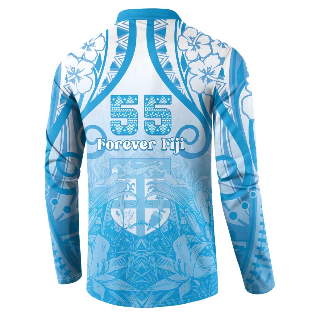 Fiji Day Button Sweatshirt 55th Anniversary Forever Fiji LT05 - Polynesian Pride