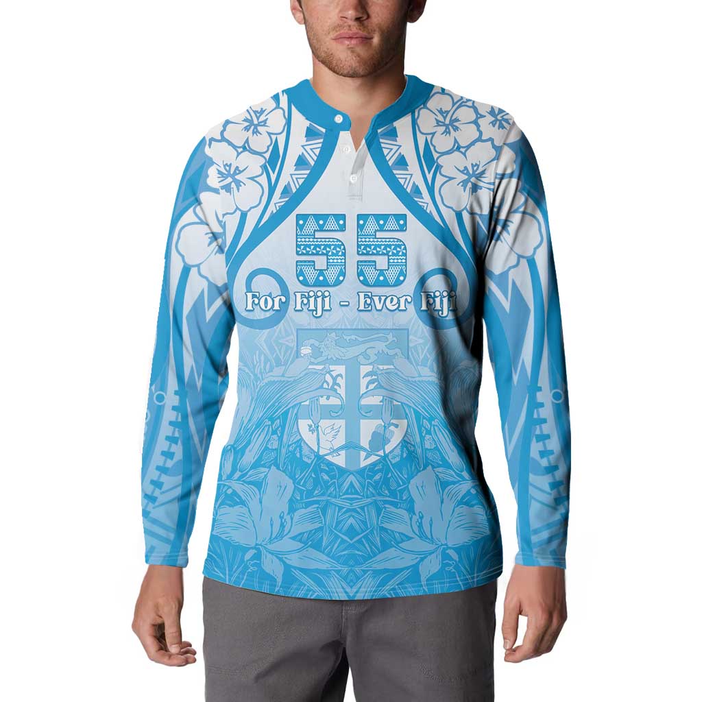 Fiji Day Button Sweatshirt 55th Anniversary Forever Fiji LT05 - Polynesian Pride