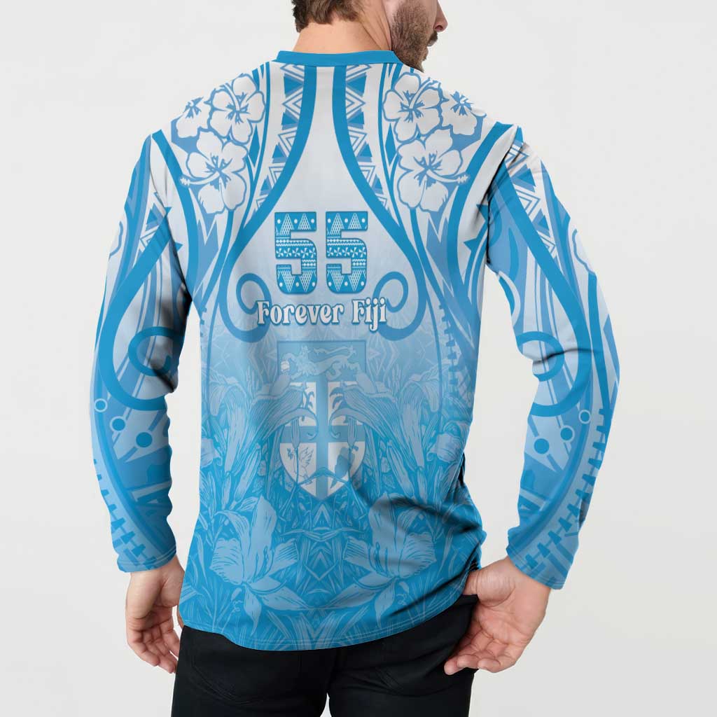 Fiji Day Button Sweatshirt 55th Anniversary Forever Fiji LT05 - Polynesian Pride