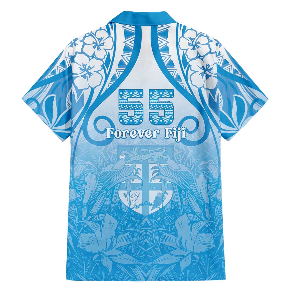 Fiji Day Family Matching Short Sleeve Bodycon Dress and Hawaiian Shirt 55th Anniversary Forever Fiji - Polynesian Pride