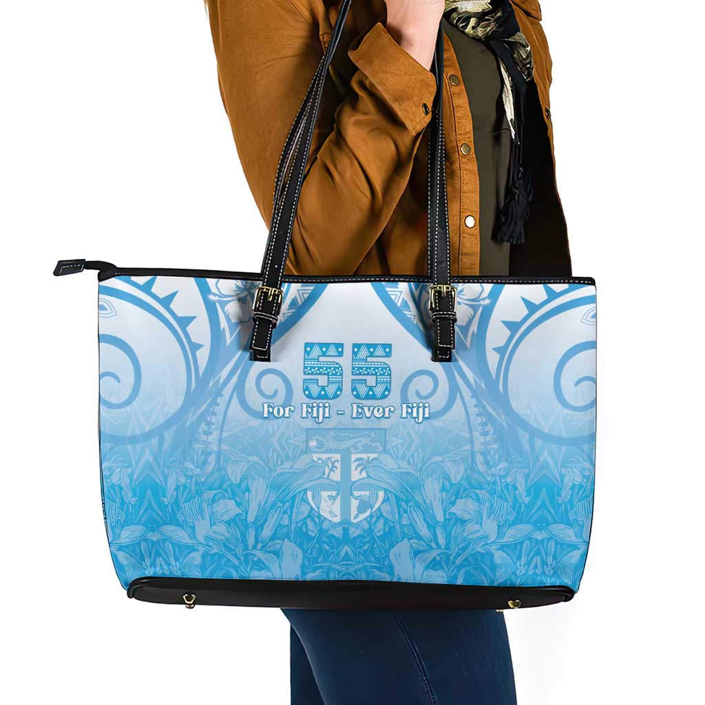 Fiji Day Leather Tote Bag 55th Anniversary Forever Fiji LT05 - Polynesian Pride
