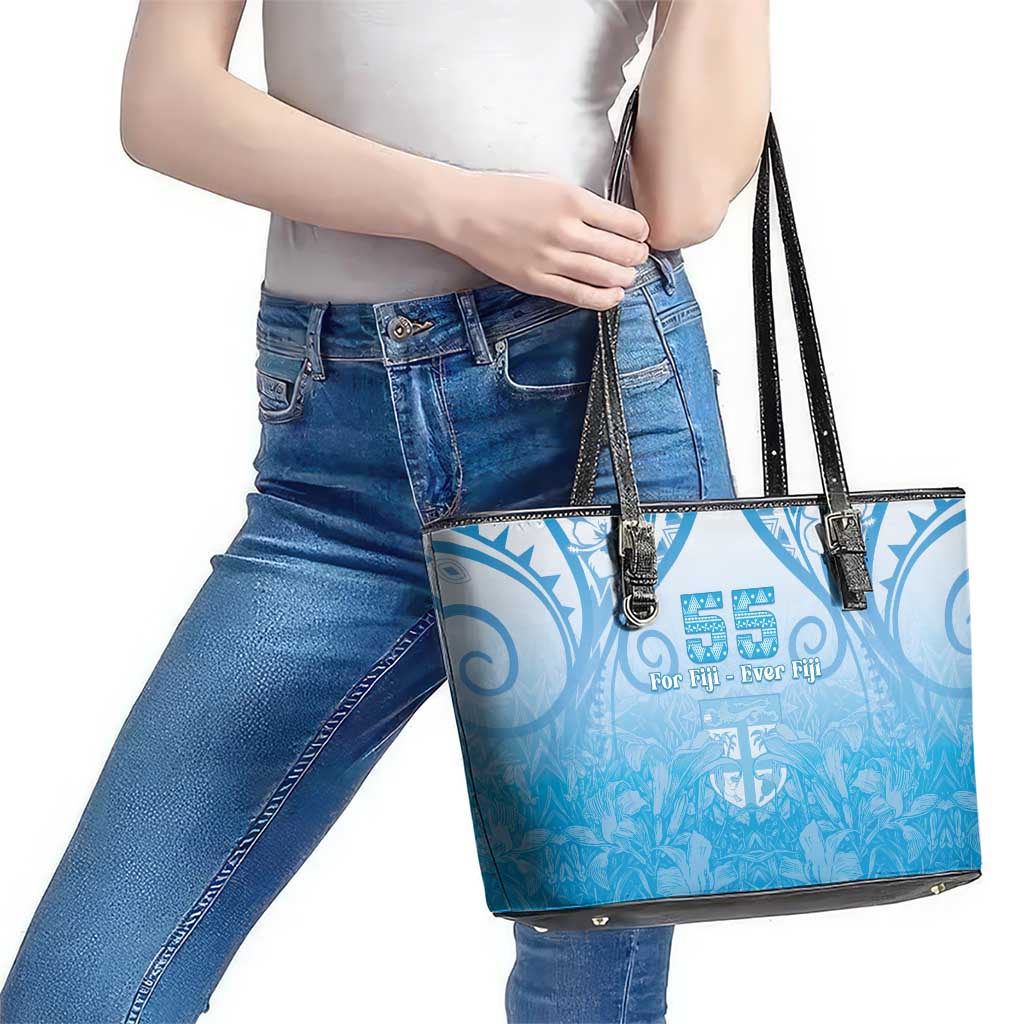 Fiji Day Leather Tote Bag 55th Anniversary Forever Fiji LT05 - Polynesian Pride