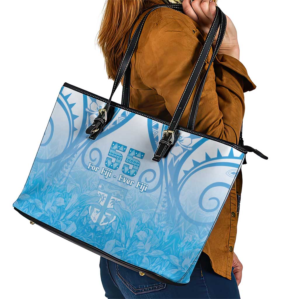 Fiji Day Leather Tote Bag 55th Anniversary Forever Fiji LT05 - Polynesian Pride