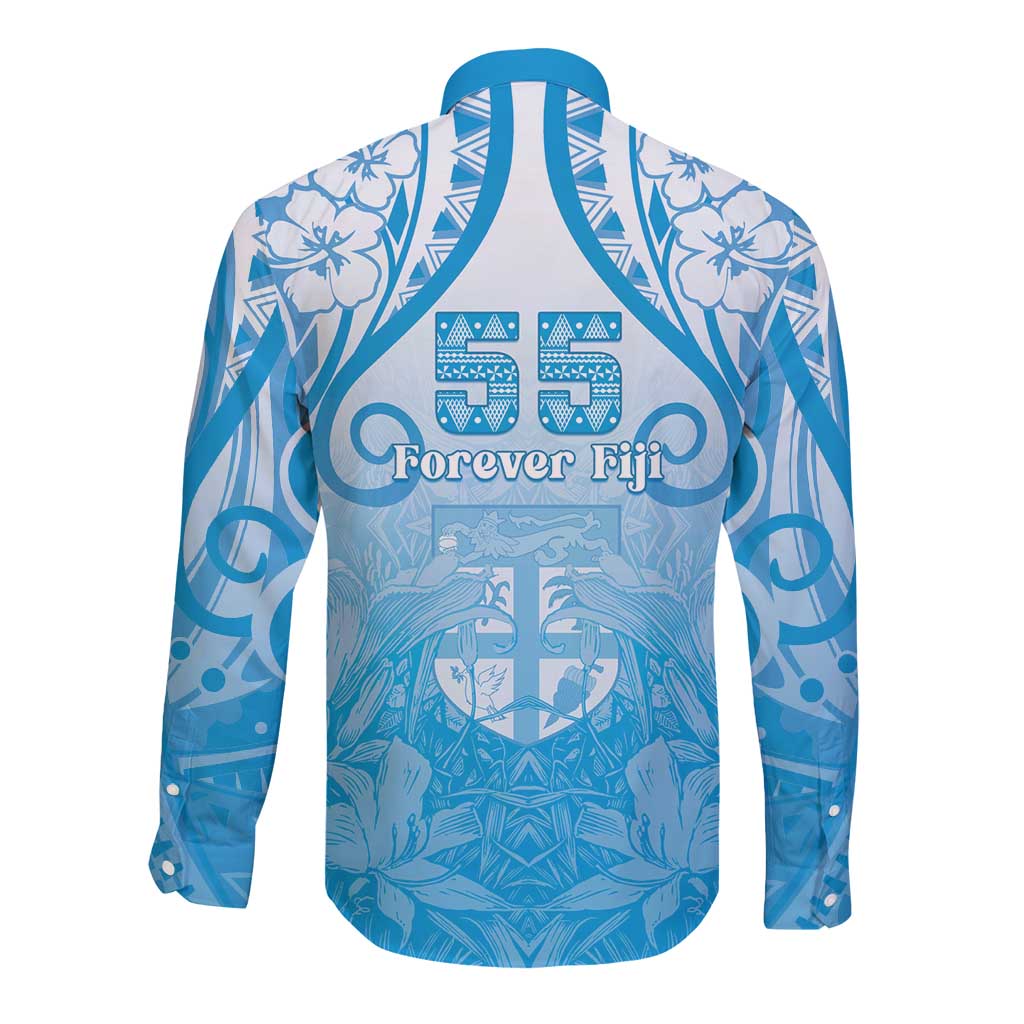 Fiji Day Long Sleeve Button Shirt 55th Anniversary Forever Fiji LT05 - Polynesian Pride