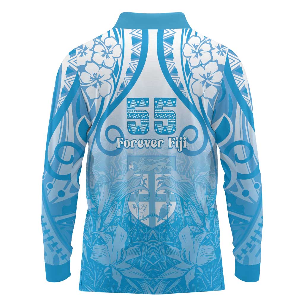 Fiji Day Long Sleeve Polo Shirt 55th Anniversary Forever Fiji - Polynesian Pride