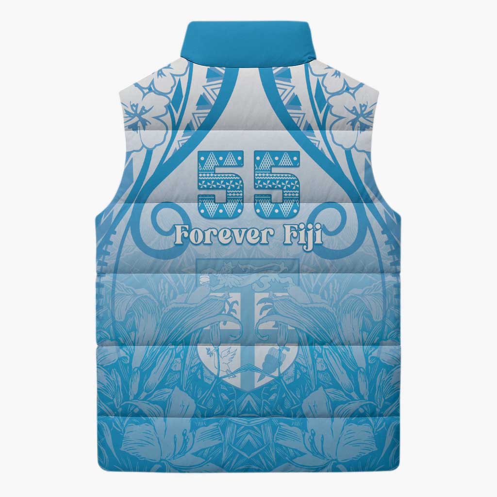 Fiji Day Sleeveless Puffer Jacket 55th Anniversary Forever Fiji LT05 - Polynesian Pride