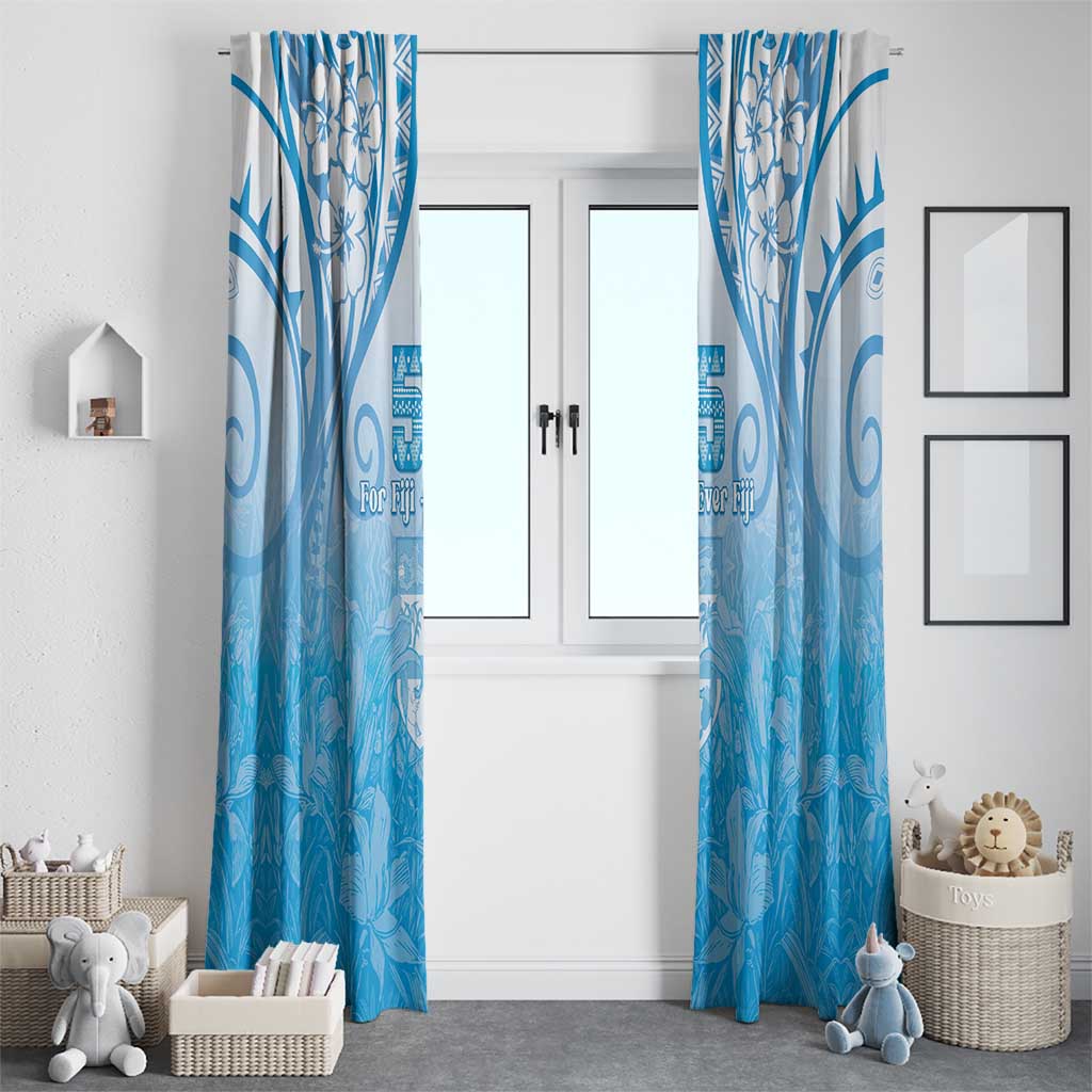 Fiji Day Window Curtain 55th Anniversary Forever Fiji - Polynesian Pride