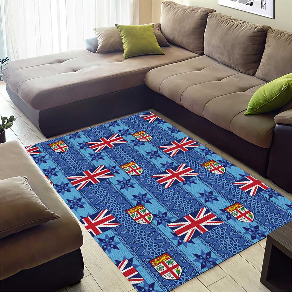Fiji Masi Tapa Area Rug Coat Of Arms - Polynesian Pride