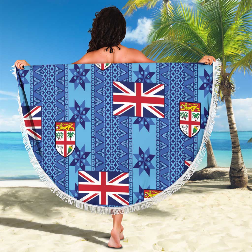 Fiji Masi Tapa Beach Blanket Coat Of Arms - Polynesian Pride
