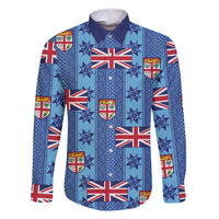 Fiji Masi Tapa Family Matching Long Sleeve Bodycon Dress and Hawaiian Shirt Coat Of Arms - Polynesian Pride