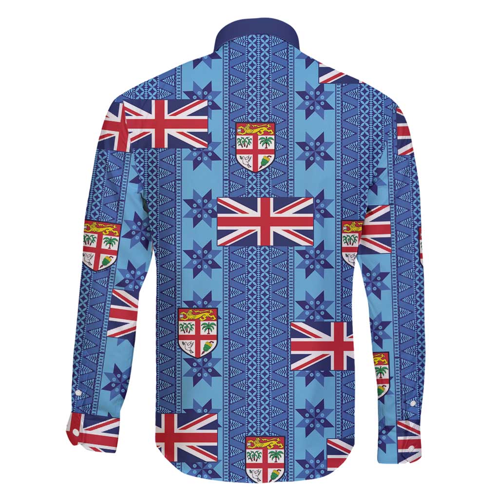 Fiji Masi Tapa Family Matching Long Sleeve Bodycon Dress and Hawaiian Shirt Coat Of Arms - Polynesian Pride
