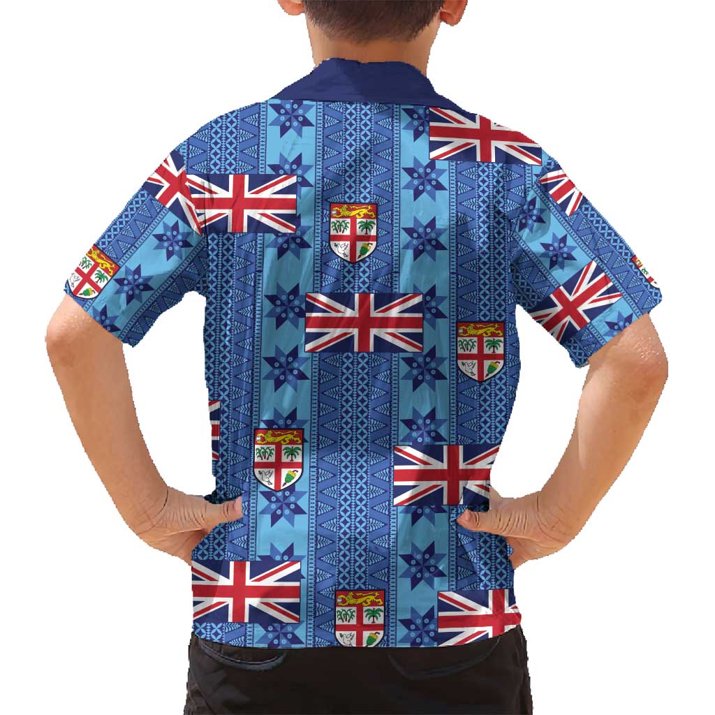 Fiji Masi Tapa Family Matching Off Shoulder Maxi Dress and Hawaiian Shirt Coat Of Arms LT05 - Polynesian Pride