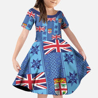Fiji Masi Tapa Family Matching Tank Maxi Dress and Hawaiian Shirt Coat Of Arms - Polynesian Pride